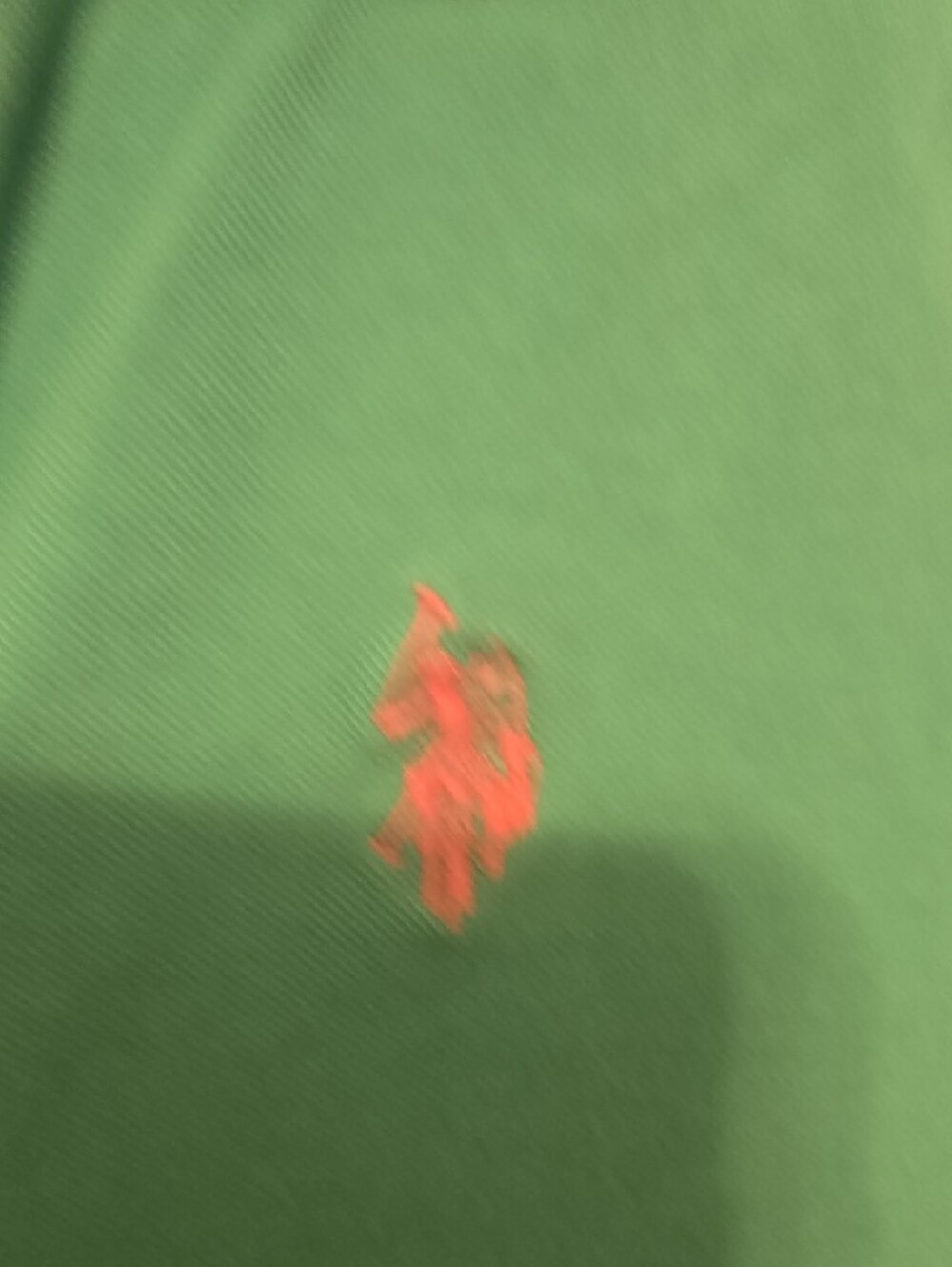 U.S. Polo Assn. Teal Polo with Pink Trim - Picture 3 of 4